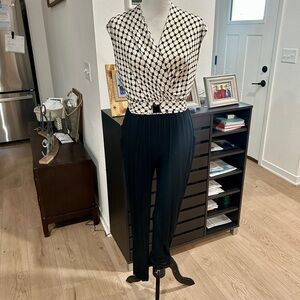 Gilli Elegant Black and Cream Jumpsuit